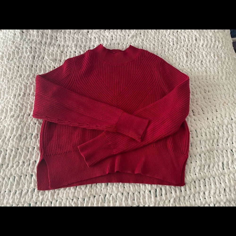 Red knit sweater! PACSUN